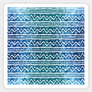 Glam Turquoise Glitter Tribal Print Pattern Sticker